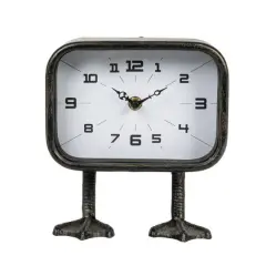 Hello Honey&reg; 7.7" Metal Standing Clock with Duck Feet