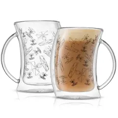 JoyJolt&reg; Star Wars&trade; TIE Fighter&trade; 10oz. Double Wall Glass Mugs, 2ct.