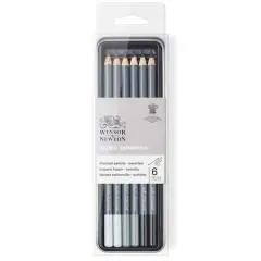 Winsor & Newton&trade; Studio Collection&trade; Charcoal Pencil 6 Piece Tin Set