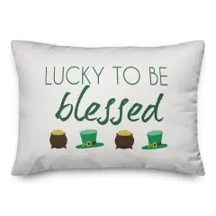 Lucky To Be Blessed 14" x 20" Throw Pillow