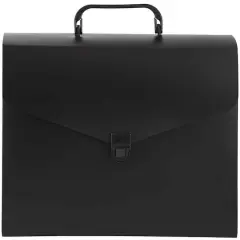 JAM Paper 10" x 12" Black Plastic Portfolio File Carry Case