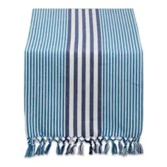 DII&reg; 72" Deep Blue Stripes Table Runner