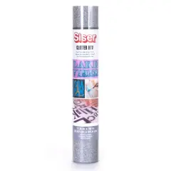 Siser&reg; Glitter Heat Transfer Vinyl Mega Roll Silver Confetti