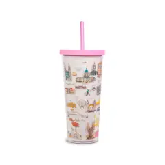 Steel Mill & Co. 24oz. Travel Icons Tumbler with Straw