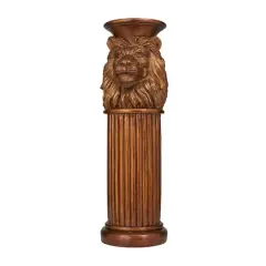 Bronze Polystone Traditional Pedestal Table, 25" x 8" x 9"