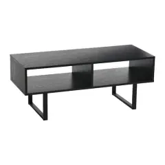 Household Essentials Jamestown Lifted Coffee Table Black Oak