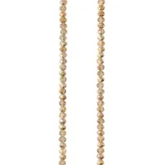 Amber Small Glass Faceted Rondel Beads, 3mm by Bead Landing&trade;