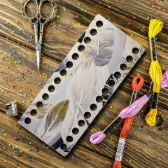 Wonderland Crafts Gray & Cream Thread Organizer