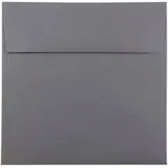 JAM Paper 8.5" x 8.5" Square Premium Invitation Envelopes, 25ct. Dark Gray