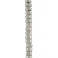 Rhodium Faceted Metal Cube Beads, 6mm by Bead Landing&trade;