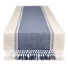 DII&reg; 72" Dobby Stripe Table Runner French Blue