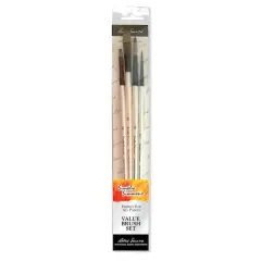 Simply Simmons Synthetic Long Handle 4 Piece Brush Set