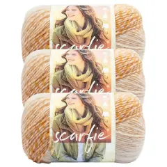 3 Pack Lion Brand&reg; Scarfie&reg; Yarn Cream/Mustard