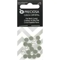 John Bead Preciosa VIVA12 Hot Fix Flatback Czech Crystals, SS30 Crystal AB