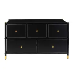 Simplify 5 Drawer Luxury Dresser Black