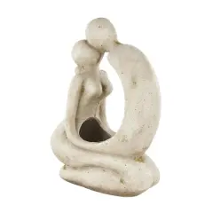 20" Cream Kissing Figures Planter