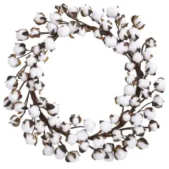 20&rdquo; Cotton Ball Wreath