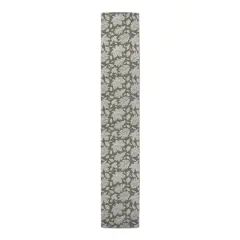 90" Gray Leaf Pattern Table Runner