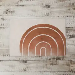 Terracotta Watercolor Rainbow 27" x 18" Floor Mat