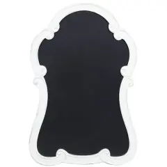 31" White Wood Vintage Chalkboard Wall Decor