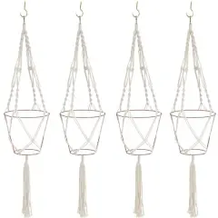 Sorbus 41" Macram&eacute; Plant Hangers, 4ct.