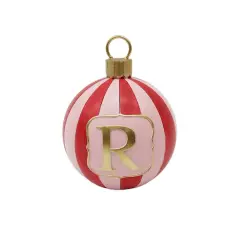 5" Striped Monogram Ball Ornament Tabletop D&eacute;cor by Ashland&reg; R