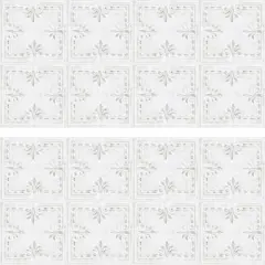 RoomMates White Tin Tile Backsplash Peel & Stick Giant Wall Decals