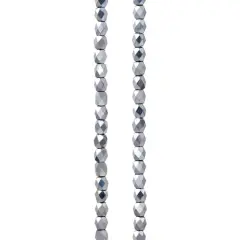 Silver Iridescent Glass Tube Beads, 4mm by Bead Landing&trade;