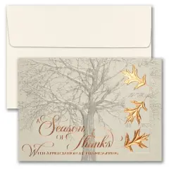 JAM Paper Blank Copper Thanksgiving Thank You Cards & Envelopes Set, 25ct. 