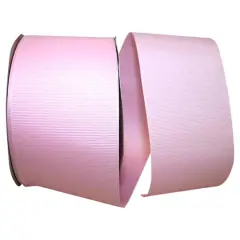 JAM Paper 3" Grosgrain Texture Wired Ribbon Light Pink