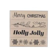 Holly Jolly Wood Stamp Set by Recollections&trade;