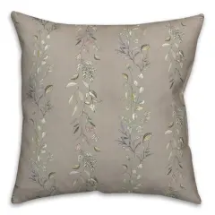 Vines Throw Pillow Gray