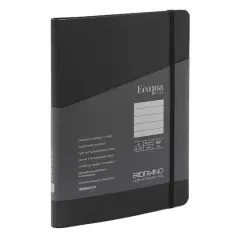 Fabriano&reg; EcoQua Plus A5 Lined Hidden Spiral-Bound Notebook Black