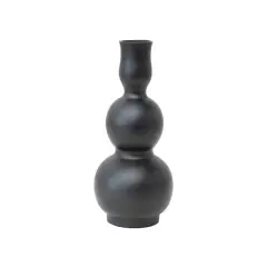 Hello Honey&reg; 10" Matte Black Sculptural Aluminum Vase