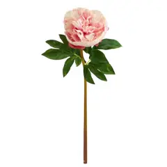 Light Pink Peony Artificial Flower Stem, 3ct.