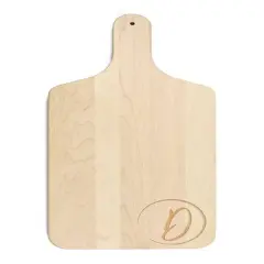 Circle Monogram Maple Paddle Cutting Board D