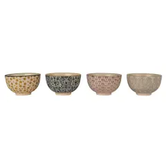 Hello Honey&reg; 4.5" Floral Mosaic Stoneware Bowl Set