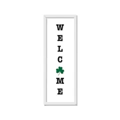 Welcome Print 12" x 36" Black Framed Print Under Plexiglass
