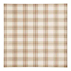 Orange Plaid Cotton Twill Napkin
