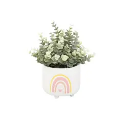 Flora Bunda&reg; Eucalyptus In 4.75" Double Rainbow Footed Pot