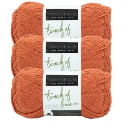 3 Pack Lion Brand&reg; Touch of Linen Yarn Terracotta
