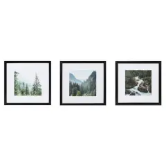 3 Pack Gallery&trade; Black Frame with Mat by Studio D&eacute;cor&reg;