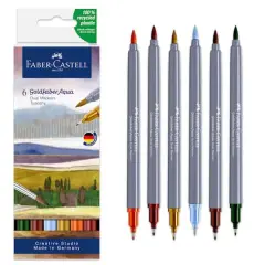Faber-Castell&reg; Goldfaber Aqua Tuscany Dual-Tip Marker Set