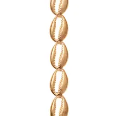 Gold Cowrie Shell Beads by Bead Landing&reg;, 17mm