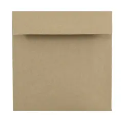 JAM Paper 6" Square Colored Invitation Envelopes, 25ct. Brown Kraft Paper Bag
