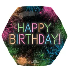 SuperShape&trade; 23" Let's Glow Crazy Birthday Foil Balloon