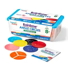 Hand2mind&reg; Rainbow&reg; Angle Circles, 24ct.