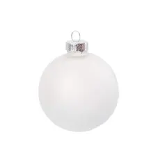 Whitehurst 4ct. 5" White Frosted Glass Ball Ornaments