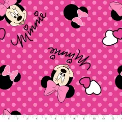 Springs Creative Disney&reg; Minnie Heads on Pink Fleece