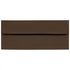 JAM Paper #10 Business Premium Chocolate Brown Straight Flap Envelopes, 50ct.